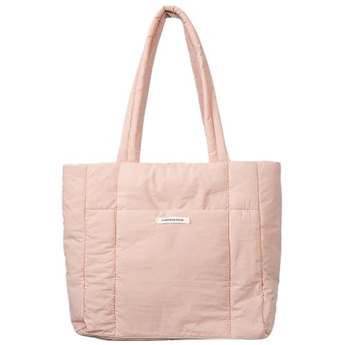 Kexpery Damen-Schultertasche aus Nylon, lässig, geschwollene Unterarmtasche, großes Fassungsvermögen, vielseitig, weich, für Pendler, rose, 390.00x290.00x100.00mm/15.35x11.42x3.94inch von Kexpery