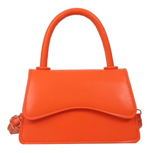 Kexpery Damen-Umhängetasche, All-Match-Klappen-Abendtasche, vielseitige Hobo-Schultertasche, modische Tragetasche, Alltags-Dating-Geldbörse (Orange) von Kexpery