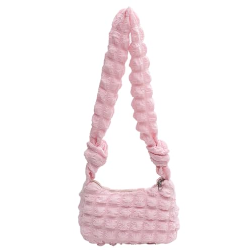 Kexpery Gepolsterte Schultertasche für Damen, leicht, gesteppt, vielseitig, Puffer-Tragetasche, geschwollene Unterarmtasche, Einkaufstasche, rose, 220.00x140.00x70.00mm/8.66x5.51x2.76inch von Kexpery