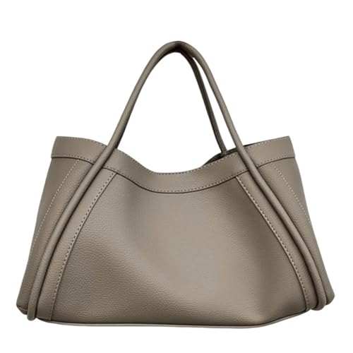 Kexpery Leder-Tragetasche und Beutel for Damen, großes Fassungsvermögen, Umhängetasche, Handtasche, vielseitige Umhängetasche, Clutch-Tasche, Pendlertasche (Khaki) von Kexpery