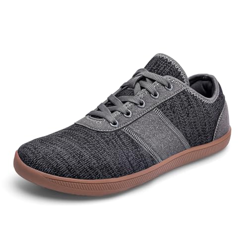 Kexpery Unisex Slip-On-Schuhe, atmungsaktiv, weich, Wanderschuhe, rutschfest, bequem, Fitnessschuhe, Outdoor-Sportschuhe (Schwarz, Grau, 46) von Kexpery