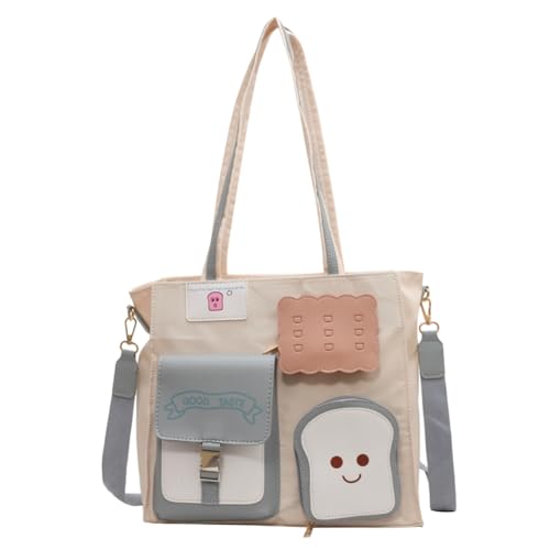 Kexpery Vielseitige süße Tragetasche, lässige Umhängetasche mit Reißverschluss, Damen-Kawaii-Schultertasche, trendige Einkaufstasche for Studenten (blau) von Kexpery