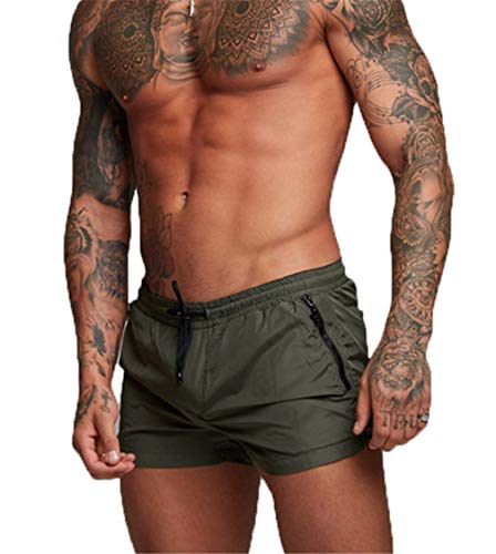 Kfnire Herren-Shorts, Badehose schnell trocknend Strand surfen Running Baden Shorts Boxer Unterhose (EU L =Tag XL, A #01) von Kfnire