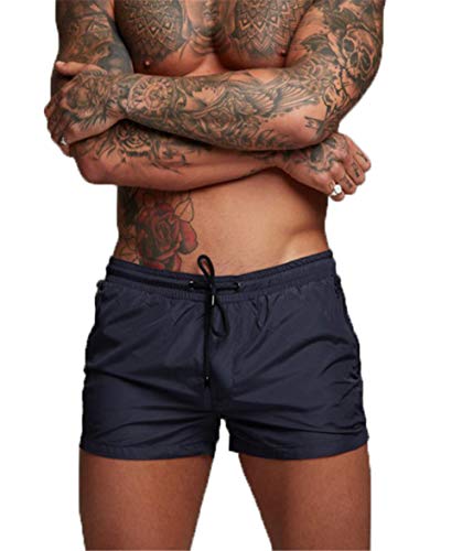 Kfnire Herren-Shorts, Badehose schnell trocknend Strand surfen Running Baden Shorts Boxer Unterhose (EU L =Tag XL, A #07) von Kfnire