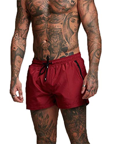 Kfnire Herren-Shorts, Badehose schnell trocknend Strand surfen Running Baden Shorts Boxer Unterhose (EU L =Tag XL, A #08) von Kfnire