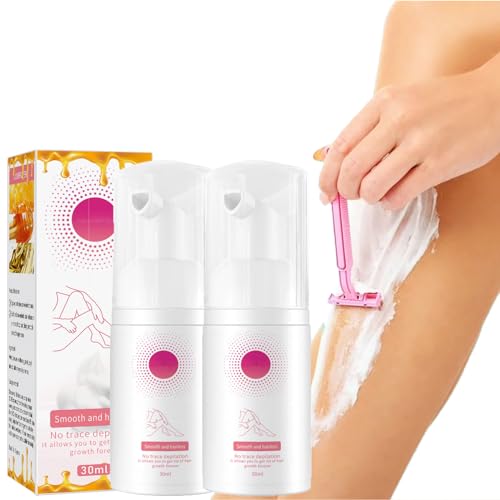 Bienenwachs Haarentfernungsspray, Belle Body Haarentfernung Schaum, Enthaarungsschaum Hair Removal Spray für Frauen und Männer, Sanftes Honig-mousse Hair Removal Cream Spray (2PC, 30ml) von KiJalyelu