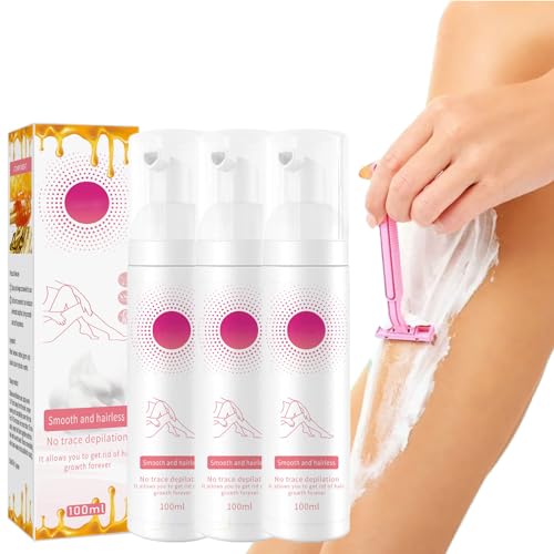 Bienenwachs Haarentfernungsspray, Belle Body Haarentfernung Schaum, Enthaarungsschaum Hair Removal Spray für Frauen und Männer, Sanftes Honig-mousse Hair Removal Cream Spray (3PC, 100ml) von KiJalyelu