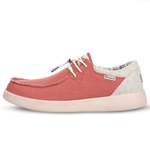 Kickback Haven Herren Mokassins – leichte Schnürschuhe im Smart Casual Style, Bequeme Canvas Slip-On Schuhe für den ganzen Tag – ideal für Alltag & Freizeit - Farbe Rust - Größe EU41 Kickback Haven Herren Mokassins – leichte Schnürschuhe im Smart Casual Style, Bequeme Canvas Slip-On Schuhe für den ganzen Tag – ideal für Alltag & Freizeit - Farbe Rust - Größe EU41 von Kickback