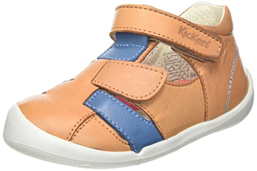 KICKERS Unisex Baby Wasabou Sandale, Camel Blau, 19 EU von Kickers