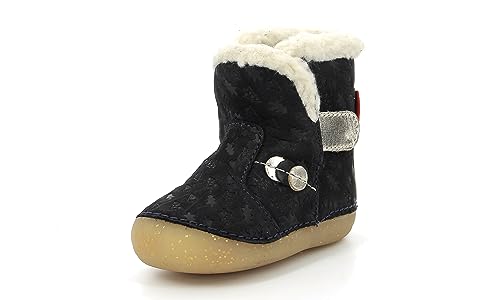 Kickers Baby-Mädchen So Windy Stiefelette, Marineblau/goldfarben, 25 EU von Kickers