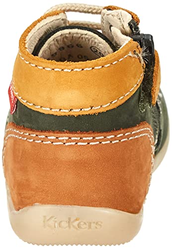 Kickers Unisex Baby Bonzip-2 Oxford-Schuh, Kaki Jaune Camel, 19 EU von Kickers