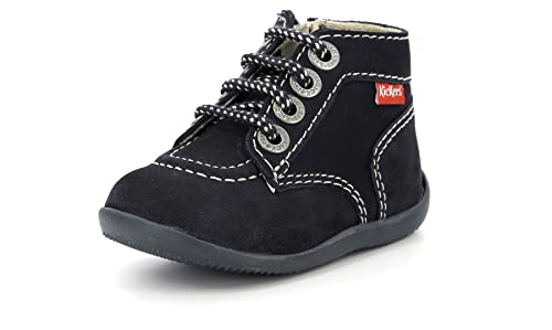 Kickers Unisex Kinder Bonzip Stiefel, Blau Marine Perm 10, 23 EU von Kickers