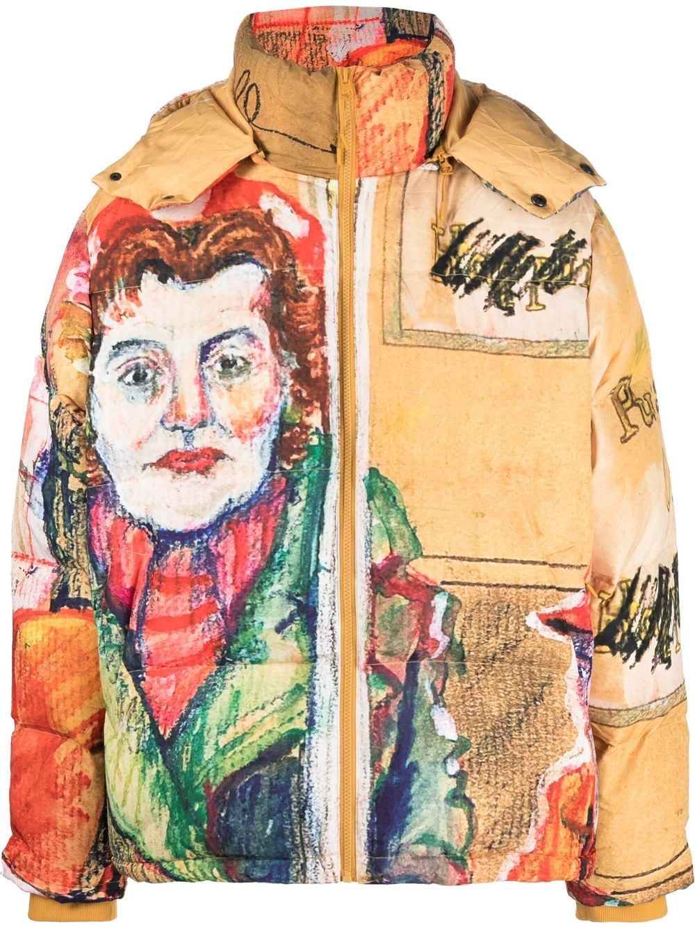 KidSuper Gefütterte Kapuzenjacke mit Print - Gelb von KidSuper