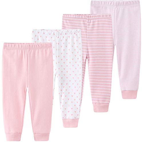 Unisex Baby Hose aus 100% Baumwolle im 4er Pack/Pumphose. Babyhose für Jungen Baby Hose für Mädchen, Schlupfhose von Kiddiezoom