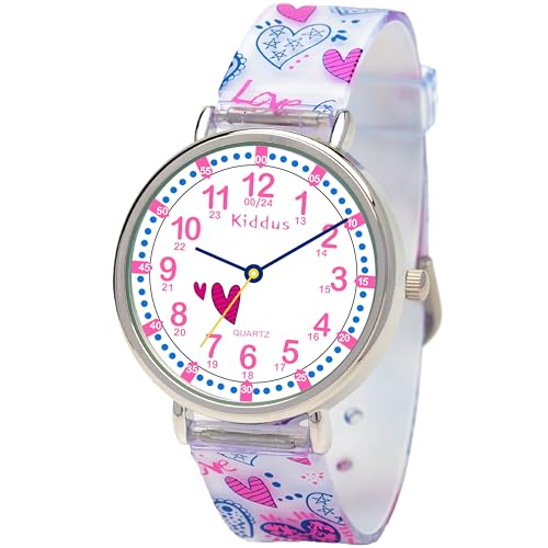 Kiddus Lernuhr für Kinder, Analoge Armbanduhr für Jungen und Mädchen ab 5 Jahren, 3ATM und 5ATM, Erste Uhr mit Stunden und Minuten, Lernspielzeug Geschenk für Kinder Kiddus Lernuhr für Kinder, Analoge Armbanduhr für Jungen und Mädchen ab 5 Jahren, 3ATM und 5ATM, Erste Uhr mit Stunden und Minuten, Lernspielzeug Geschenk für Kinder von Kiddus