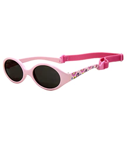 Kiddus Polarisiert Sonnenbrille für Jungen und Mädchen. Ab 0 Monaten. UV400 Sonnenfilter. Flexiblel, Sicher und Schlagfest. Rose mit Blumen von Kiddus