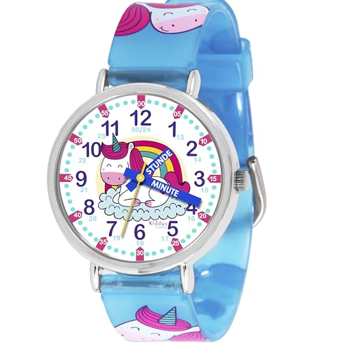 Kiddus Lernuhr für Kinder, Analoge Armbanduhr für Jungen und Mädchen ab 5 Jahren, 3ATM und 5ATM, Erste Uhr mit Stunden und Minuten, Lernspielzeug Geschenk für Kinder Kiddus Lernuhr für Kinder, Analoge Armbanduhr für Jungen und Mädchen ab 5 Jahren, 3ATM und 5ATM, Erste Uhr mit Stunden und Minuten, Lernspielzeug Geschenk für Kinder von Kiddus