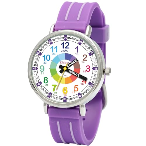 Kiddus Lernuhr für Kinder, Analoge Armbanduhr für Jungen und Mädchen ab 5 Jahren, 3ATM und 5ATM, Erste Uhr mit Stunden und Minuten, Lernspielzeug Geschenk für Kinder Kiddus Lernuhr für Kinder, Analoge Armbanduhr für Jungen und Mädchen ab 5 Jahren, 3ATM und 5ATM, Erste Uhr mit Stunden und Minuten, Lernspielzeug Geschenk für Kinder von Kiddus