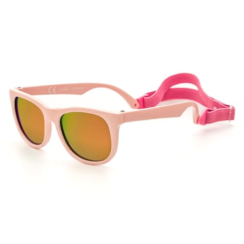 Kiddus Baby Sonnenbrille 0-6 Monate, Mädchen & Jungen, 100% UV-Schutz, Flexible Rahmen, Reisezubehör von Kiddus