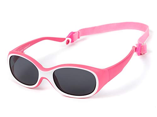 Kiddus Kleinkinder Sonnenbrille, Kinder Mädchen & Kinder Jungen, Kind 2-4 Jahre, 100% UV-Schutz, Flexible Rahmen, Reisezubehör von Kiddus