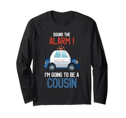 Ich werde ein Cousin, Polizeiauto, Baby-Enthüllungsparty Langarmshirt Ich werde ein Cousin, Polizeiauto, Baby-Enthüllungsparty Langarmshirt von Kids I'm Going To Be A Cousin