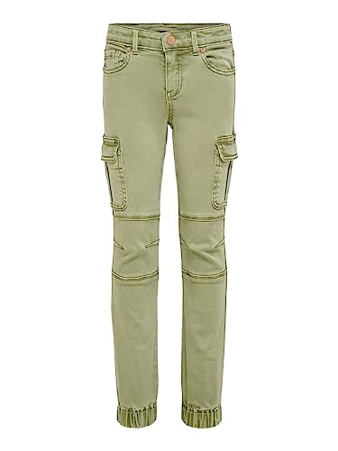 ONLY Mädchen Konmissouri Reg Ank Life Cargo Pnt Noos Jeans, Oil Green, 116 EU von ONLY