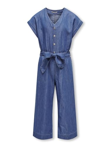 Kids Only Mädchen Jeans Overall KOGYUKA BEA S/S DNM JUMPSUIT, Größe:140, Farbe:medium blue denim von Kids Only