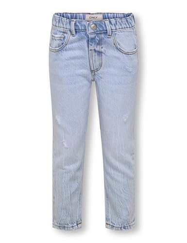 Kids mini girl Mädchen Kmgvalentine Straight Jeans DNM Noos, Light Blue Bleached Denim, 128 cm Kids mini girl Mädchen Kmgvalentine Straight Jeans DNM Noos, Light Blue Bleached Denim, 128 cm von Kids mini girl