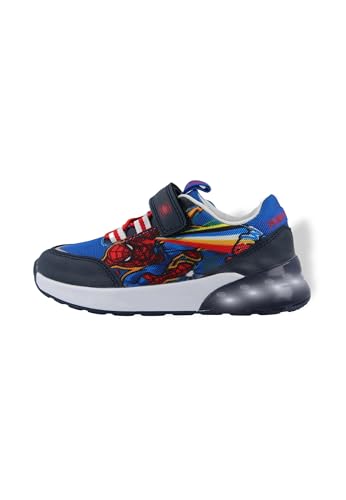 Kids2Go Spiderman Sneaker mit Licht in der Sohle und coolem Charakterprint in Blau | Kindergrößen 28 von Kids2Go