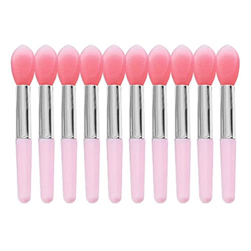 10Pcs Weiche Silikon Kopf Lidschatten Lippen Applikator Pinsel Make-up Pinsel Kosmetik Schönheit Make-up Werkzeuge Lippen Make-up Pinsel von KieTeiiK