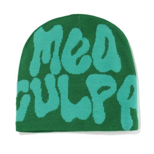 KieTeiiK Beanie,Beanies mit Buchstabendruck Beanies, Dünne Slouch Beanie Mütze,Beanie-Strickmütze für Damen und Herren, Slouchy Beanies und Strickmützen für Unisex von KieTeiiK