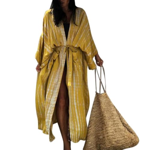 KieTeiiK Damen-Badeanzug, bedruckt, mit Ärmeln, langes Kleid, Strandkleid, Bademantel, Strandkleidung, Schal, lange Vertuschungen, Urlaub, Badeanzug, Vertuschung für Frauen, lange Länge, Vertuschungen KieTeiiK Damen-Badeanzug, bedruckt, mit Ärmeln, langes Kleid, Strandkleid, Bademantel, Strandkleidung, Schal, lange Vertuschungen, Urlaub, Badeanzug, Vertuschung für Frauen, lange Länge, Vertuschungen von KieTeiiK