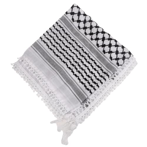 KieTeiiK Religiöses Arabisches Keffiyeh Kopftuch Für Erwachsene Turban Jacquard Muster Schal Outdoor Kopftuch Für Männer Tägliches Haar Accessoire Keffiyeh Kopftuch Männer Arabisches Shemagh Kopftuch von KieTeiiK