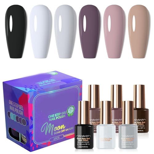 Step Gel Set Kein Grund Und Decklack Erforderlich Schnelle Aushärtung UV Gel Nagellack Nagelkunst Maniküre Set Für Frauen Und Mädchen Gel Set 6 Farben von KieTeiiK