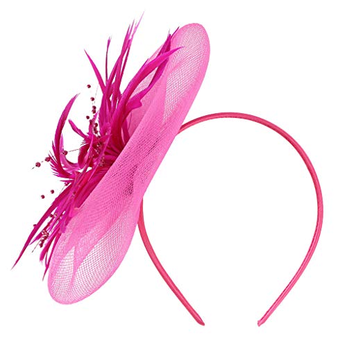 Football Ausrüstung Herren Komplett Netzfedern Big Flower Headband Party Frauen Faschingsköpfe Binden Schwimmen (Hot Pink, One Size) von Kielsjajd