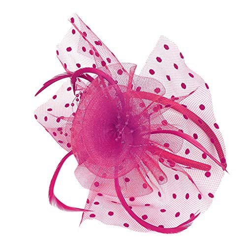 Haarreifen Männer Tea-Top Cocktail Party Frauen Headband für Faschisten Damen Kleidung Günstig Ohne Versand (Hot Pink, One Size) von Kielsjajd