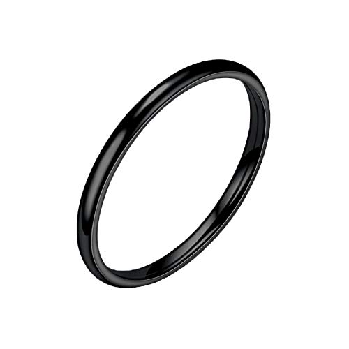 Kielsjajd Frauen-Ring-Geometrie-Ring-Silber-massive 925 weiße Schmuck-Mode-Ringe Blaue Ringe (Black, 8号) von Kielsjajd