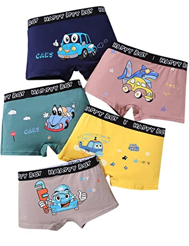 Kiench Jungen Unterhosen Boxershorts Baumwolle 5er-Pack Wagen EU Größe 134-140/8-9 Jahre Etikett 2XL Kiench Jungen Unterhosen Boxershorts Baumwolle 5er-Pack Wagen EU Größe 134-140/8-9 Jahre Etikett 2XL von Kiench