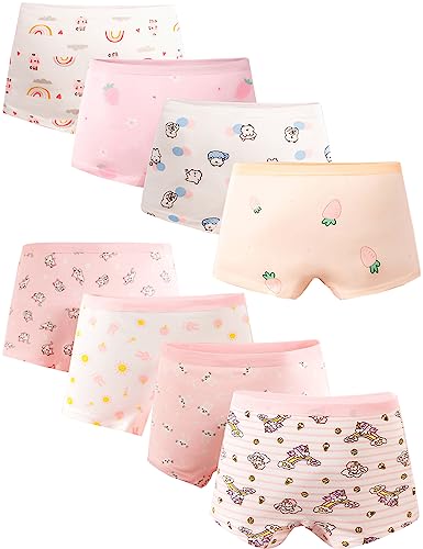 Kiench Mädchen Boxershorts Baumwolle Unterhosen Pantys 8er-Pack Bezaubernde Pferde EU Größe 134-140/7-9 Jahre Etikett XL von Kiench