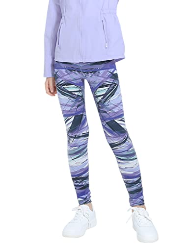 Kiench Mädchen Sport Leggings Lang Fitness Yoga Hosen Lila EU Größe 110/4-5 Jahre Etikett 110 von Kiench