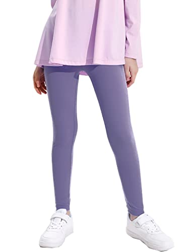 Kiench Mädchen Sport Leggings Lang Hosen Trainings Tights Lila EU Größe 128/6-7 Jahre Etikett 130 von Kiench