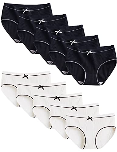 Kiench Mädchen Unterhosen Baumwolle Slips für Teenager 8-16 Jahren 10er-Pack Basic EU Größe 158/12-13 Jahre Etikett XL Kiench Mädchen Unterhosen Baumwolle Slips für Teenager 8-16 Jahren 10er-Pack Basic EU Größe 158/12-13 Jahre Etikett XL von Kiench