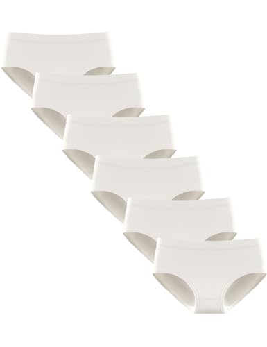 Kiench Teenager Mädchen Unterhosen Baumwolle Hipster Slips 6er-Pack Weiß EU Größe 158-164/13-15 Jahre Etikett L Kiench Teenager Mädchen Unterhosen Baumwolle Hipster Slips 6er-Pack Weiß EU Größe 158-164/13-15 Jahre Etikett L von Kiench