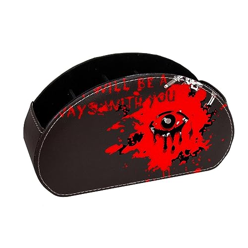 KikandKo Stiftehalter für Schreibtisch, Leder-Stiftehalter, Stiftebehälter, Schreibwaren, Aufbewahrung, Make-up-Pinsel, Schreibtisch-Organizer für Büro, Schule, Zuhause, Schlafzimmer, Halloween, von KikandKo