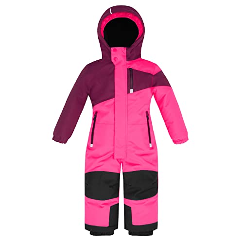 Killtec Kinder Skioverall 38469-437 wasserdicht 10.000 mm Wassersäule - neon pink/orchideee - Größe 92 von Killtec