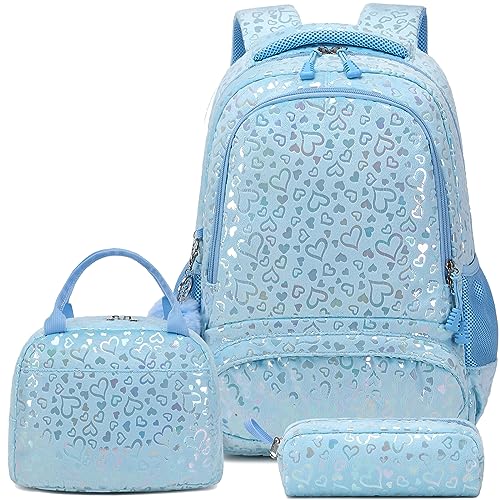 Kimwadalh Plüsch Kinderrucksack Mädchen Rucksack Schulrucksack Leichtgewicht Schulranzen für Mädchen Schultasche 3 Tlg. Set Kinder Rucksack für Schule Grundschule 1-3 Klasse von Kimwadalh