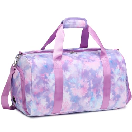 Sporttasche für Mädchen Reisetasche Daman Sporttasche Bunt Reisetasche Mädchen Kinder Kindertasche Sporttasche Duffel Bag Trainingstasche Tanztasche Gymnastik Schwimmtasche von Kimwadalh