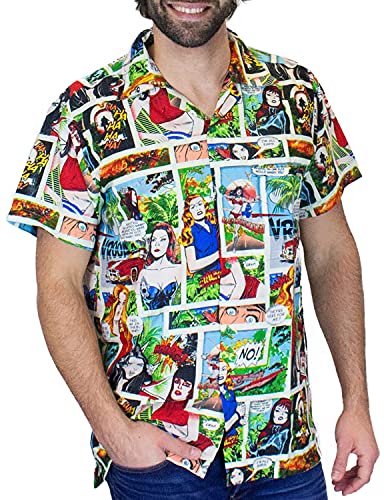 King Kameha Funky Hawaiihemd, Comic, Multicolor, L von King Kameha