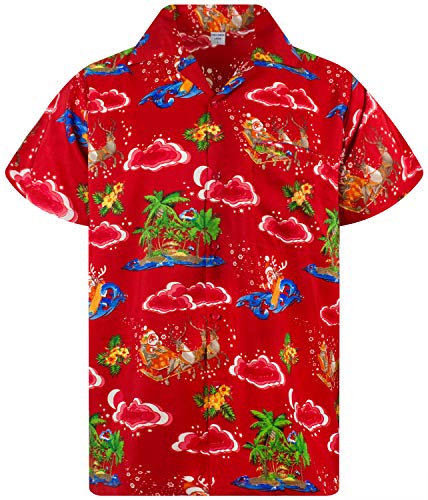 King Kameha Funky Hawaiihemd Weihnachten, Christmas Island, rot, XL von King Kameha