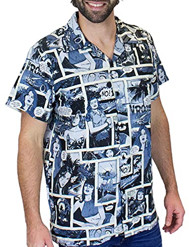 King Kameha Funky Hawaiihemd, Comic, monoschwarz, XL von King Kameha